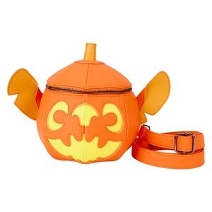 NWT Brand New Stitch Pumpkin Head Figural Glow Crossbody Bag